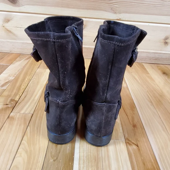 Davos Gomma Brown Suede Boots Women's Size 7 - Picture 10 of 11